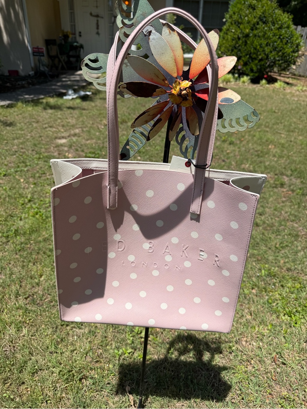 Ted Baker London large Pink Polka Dot Tote